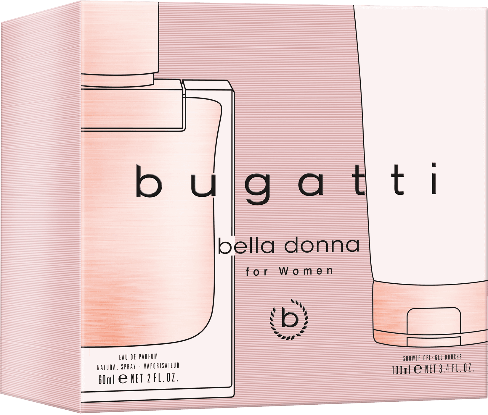 Bugatti Poklon set za žene Bella donna, EDP, 60 ml + Gel za tuširanje, 100 ml