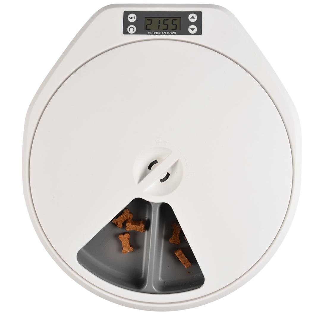 Duvo+ Automatska hranilica za 5 obroka, 33 x 36 x 6 cm, Bela