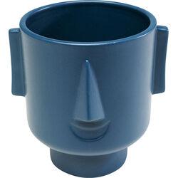 KARE 55525 Faccia Vaza, 12 cm, Plava