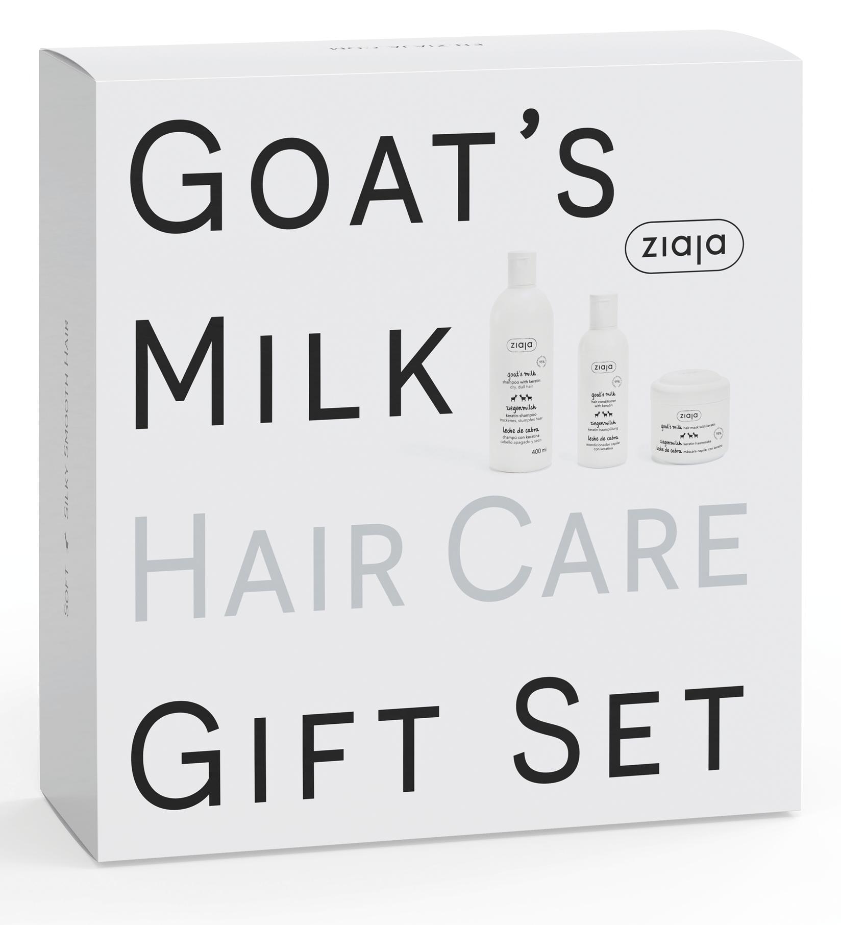 Ziaja set Kozјe mleko za kosu (šampon 400ml + regenerator 200ml + maska za kosu 200ml)