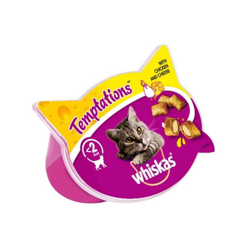 Selected image for WHISKAS Poslastica za mačke Temptations piletina i sir 60g