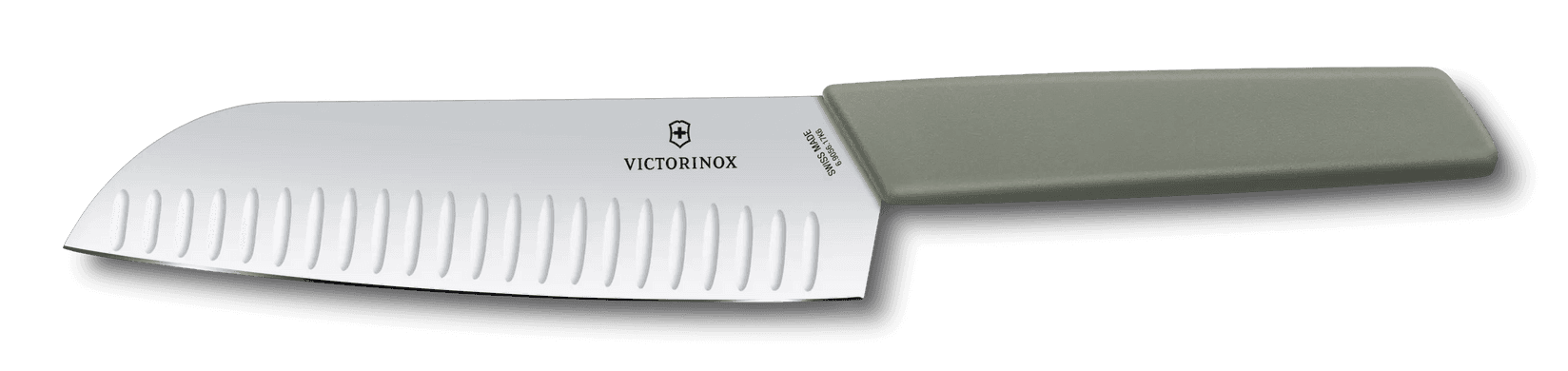 VICTORINOX Nož Santoku Swiss Modern, 17 cm, Zeleni