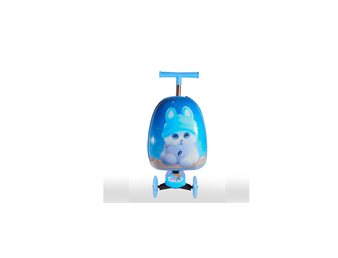 Bata i seka Dečiji trotinet sa koferom Mačka, Plavi