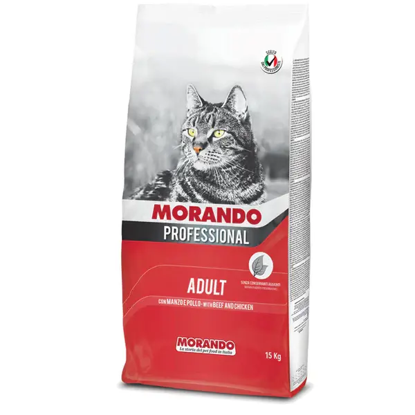 MORANDO Hrana za mačke Adult, Govedina i piletina, 15kg