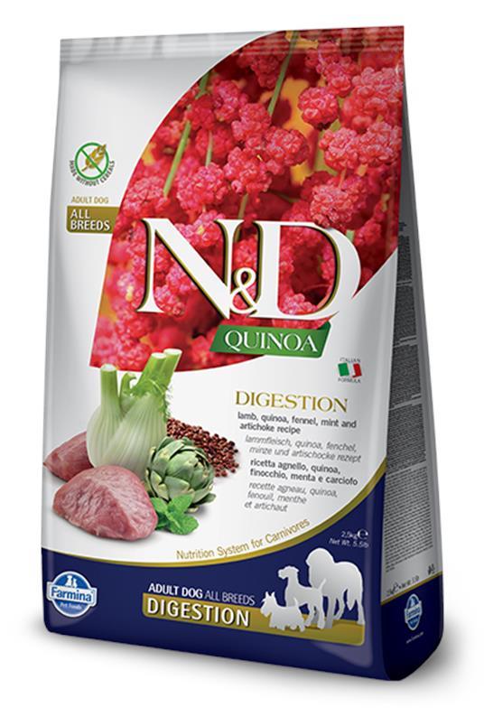 N&D Dijetetska hrana za pse Quinoa Digestion, Jagnjetina i Komorač, 2.5kg