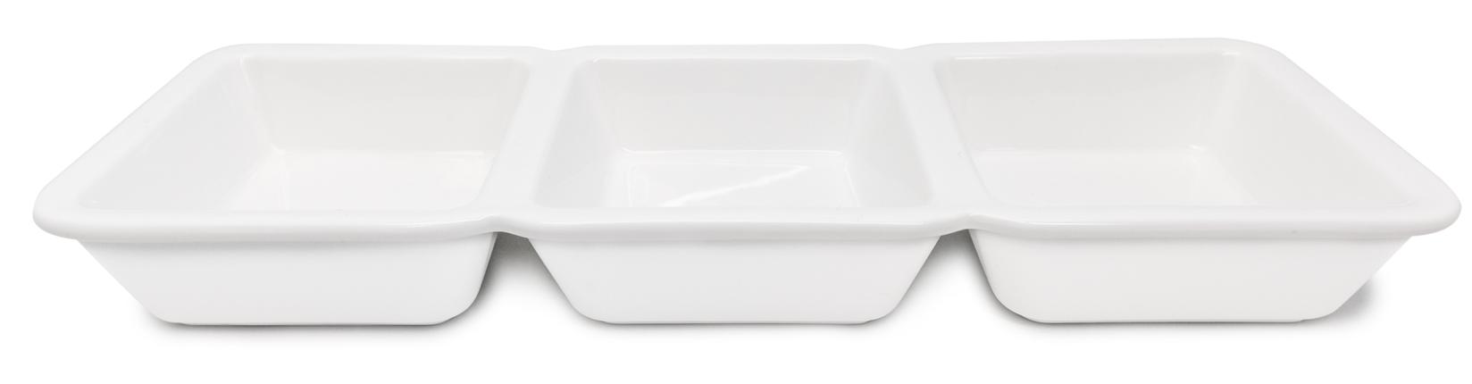 NERTHUS Porculanska posuda sa 3 segmenta, Bela