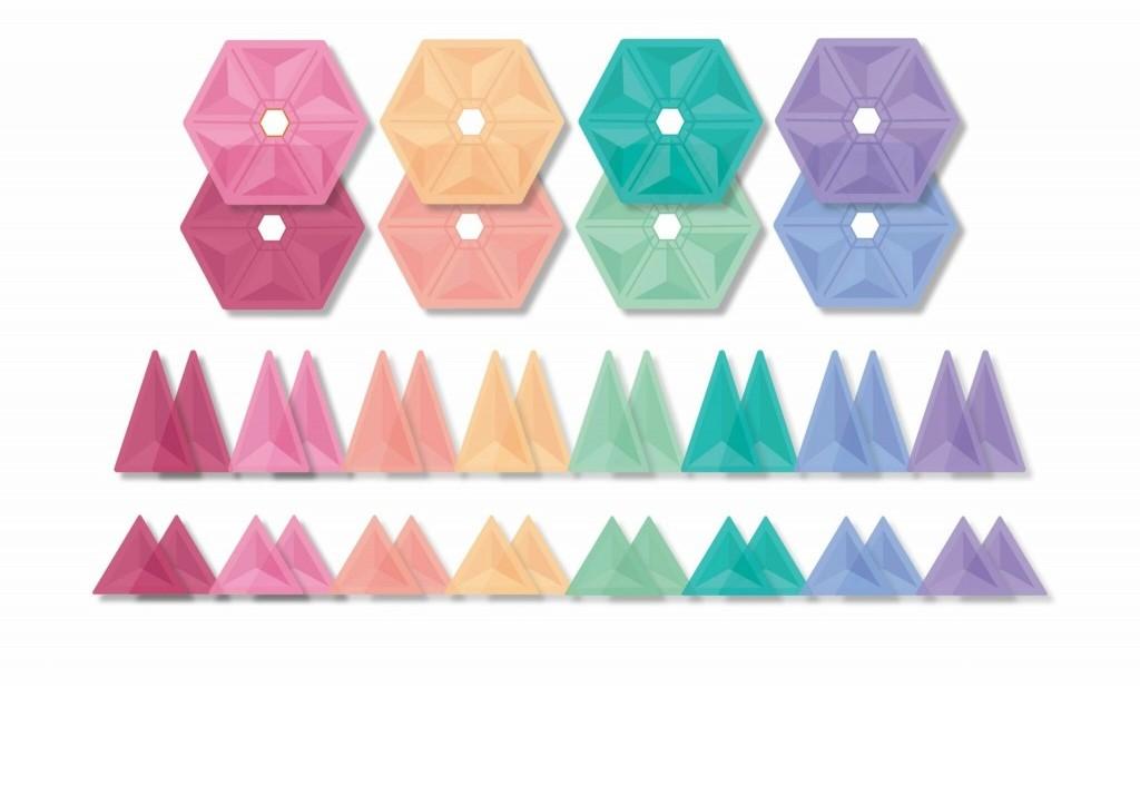 CONNETIX Magnetni konstruktor Pastel Geometry, 40 delova