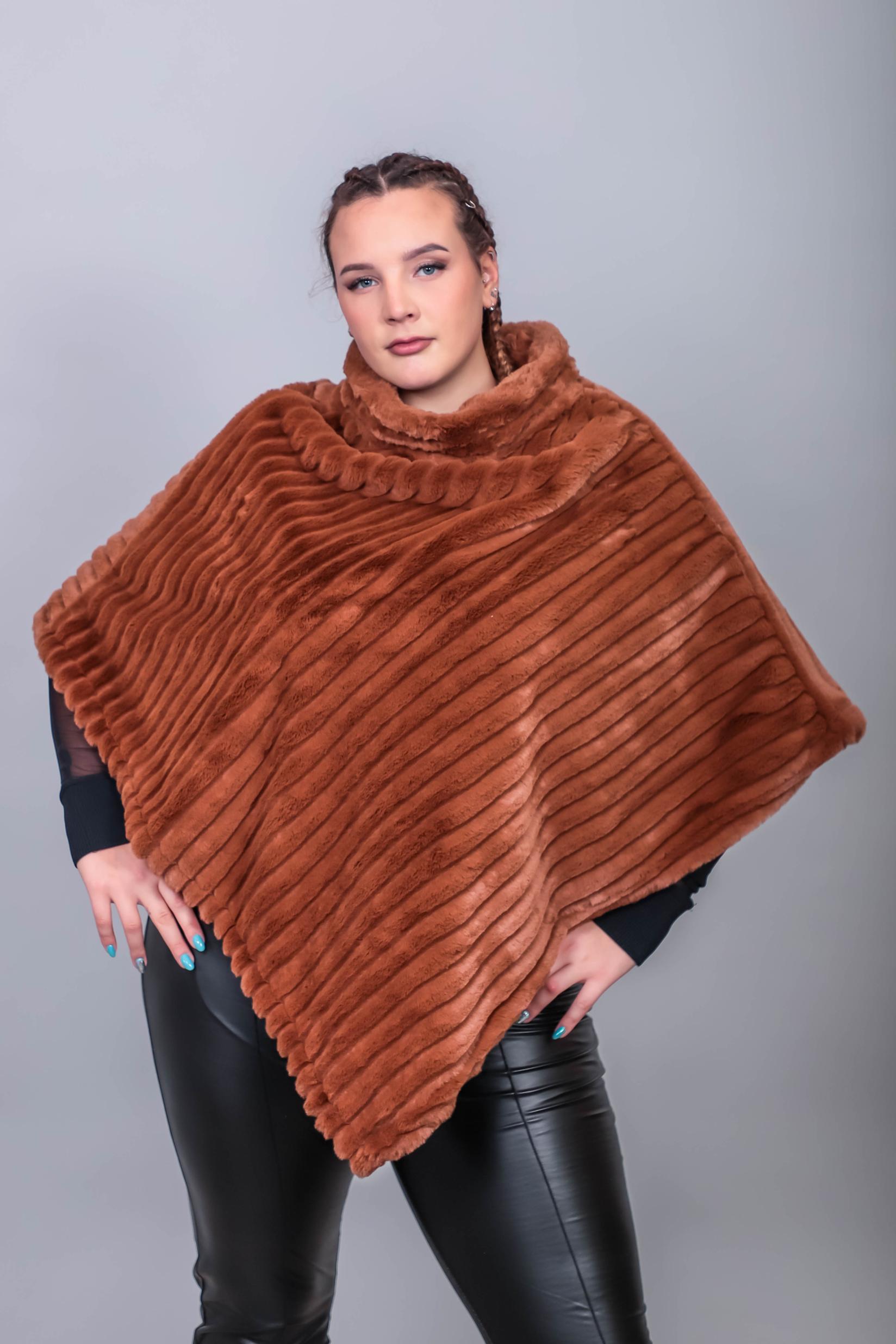 My Way Ženski pončo, Braon