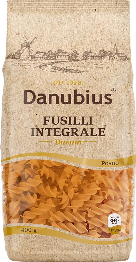 DANUBIUS Testenina Fusilli integrale 400g