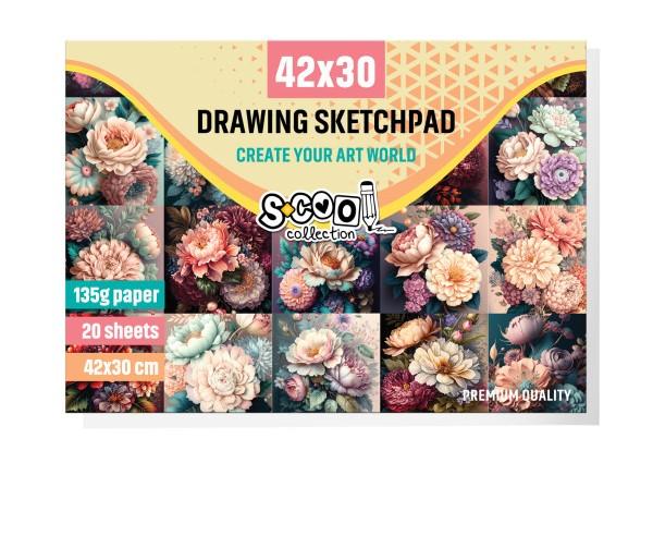 S-Cool Blok za crtanje Premium 42x30cm, 20 lista, 1352gr, SC2417, Bež