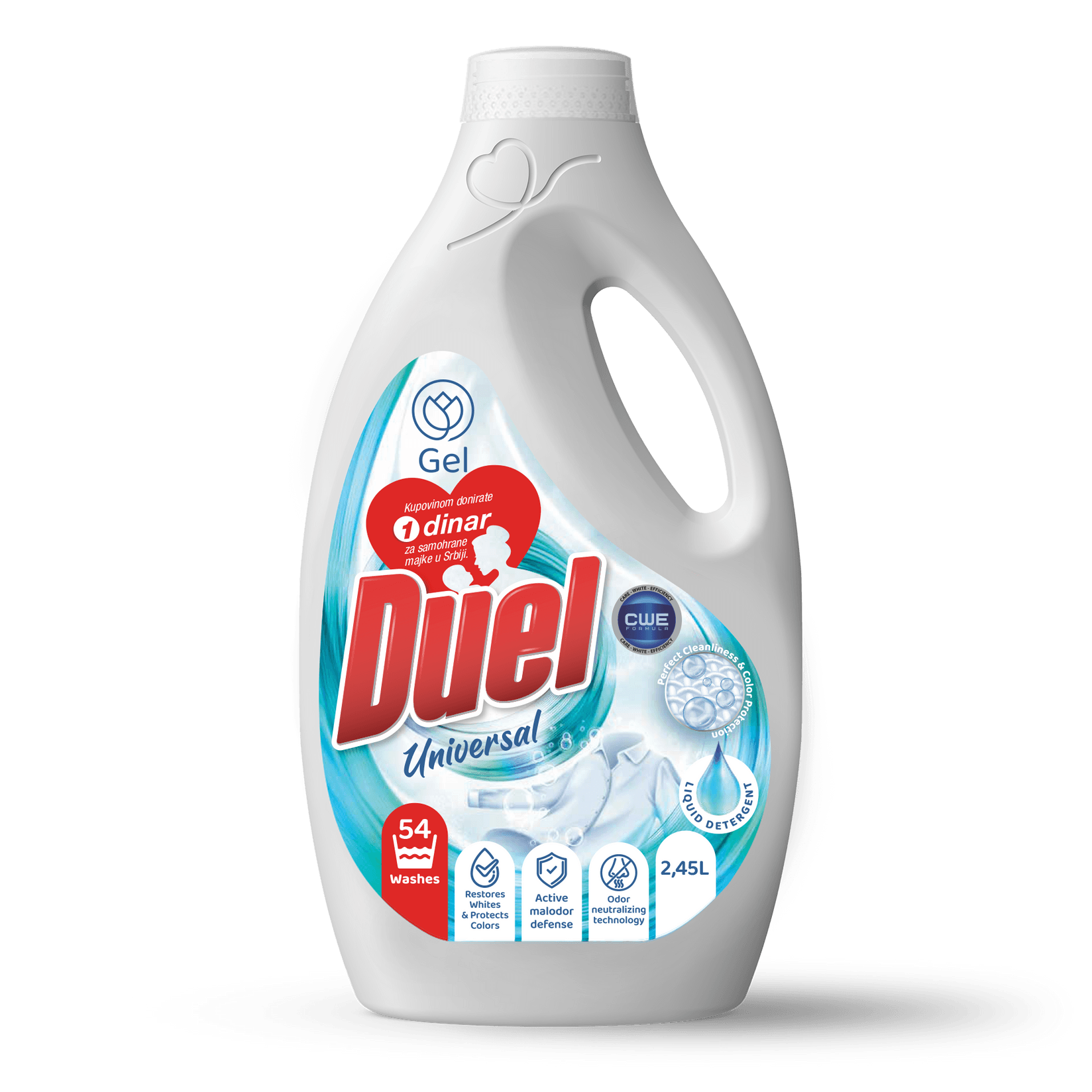 DUEL Tečni deterdžent za pranje veša Universal, 2.45 l