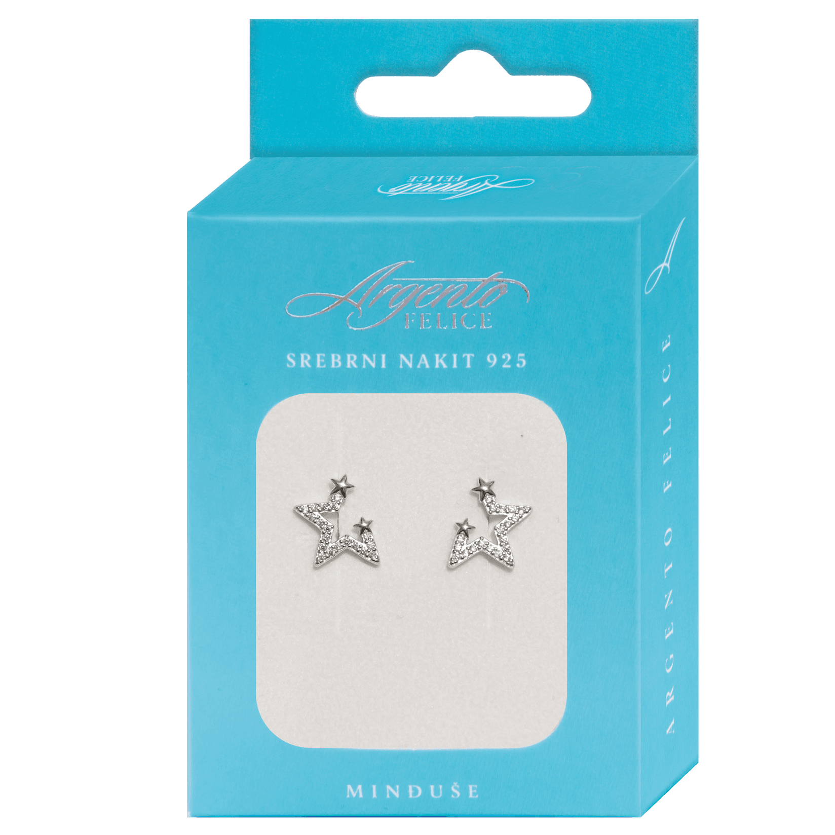 ARGENTO FELICE M4 Minđuše Zvezde, Srebrne