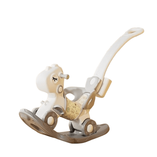 Njihalica i guralica za decu Konjić, 3u1, Sivi