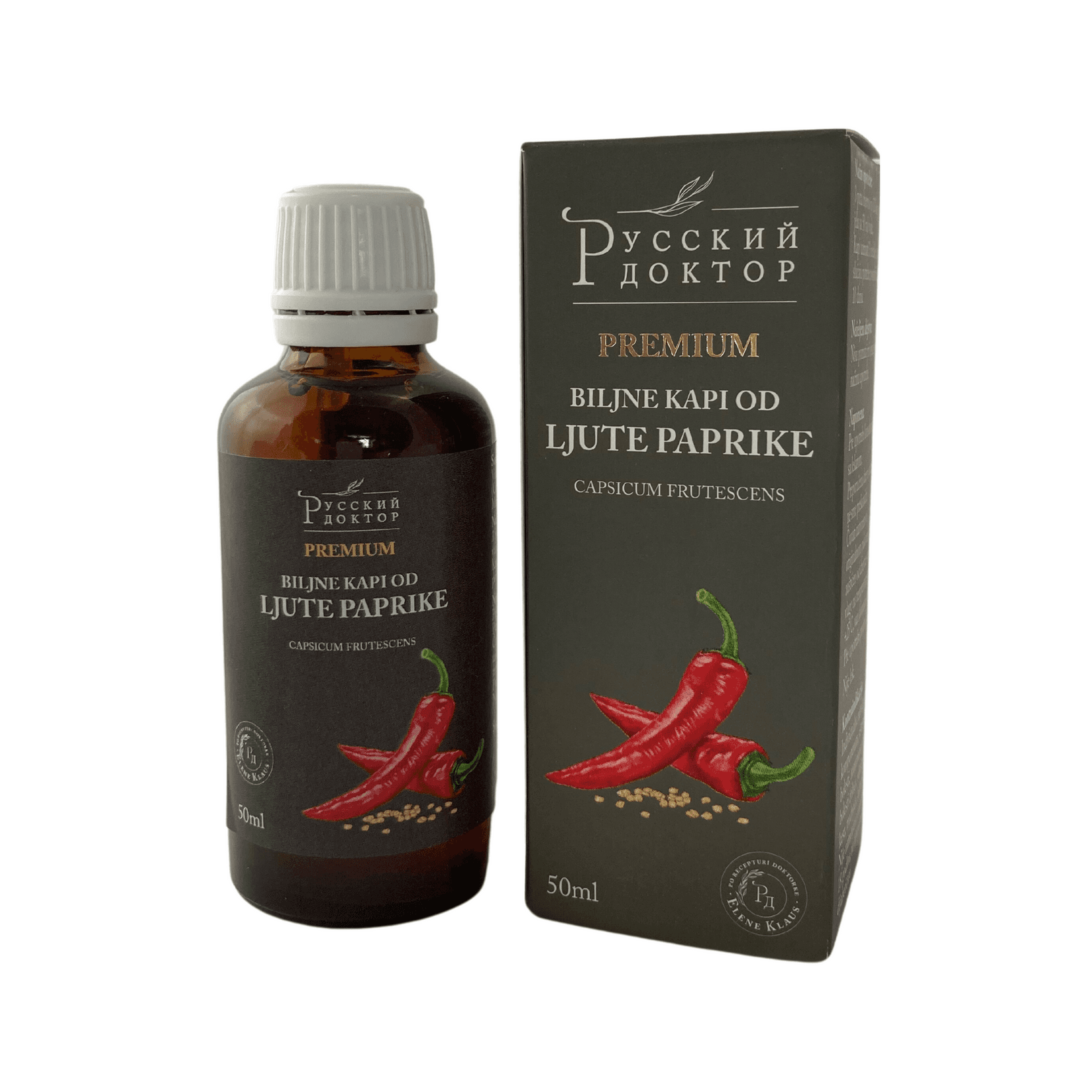РУССКИЙ ДОКТОР PREMIUM Biljne kapi od ljute paprike, 50 ml