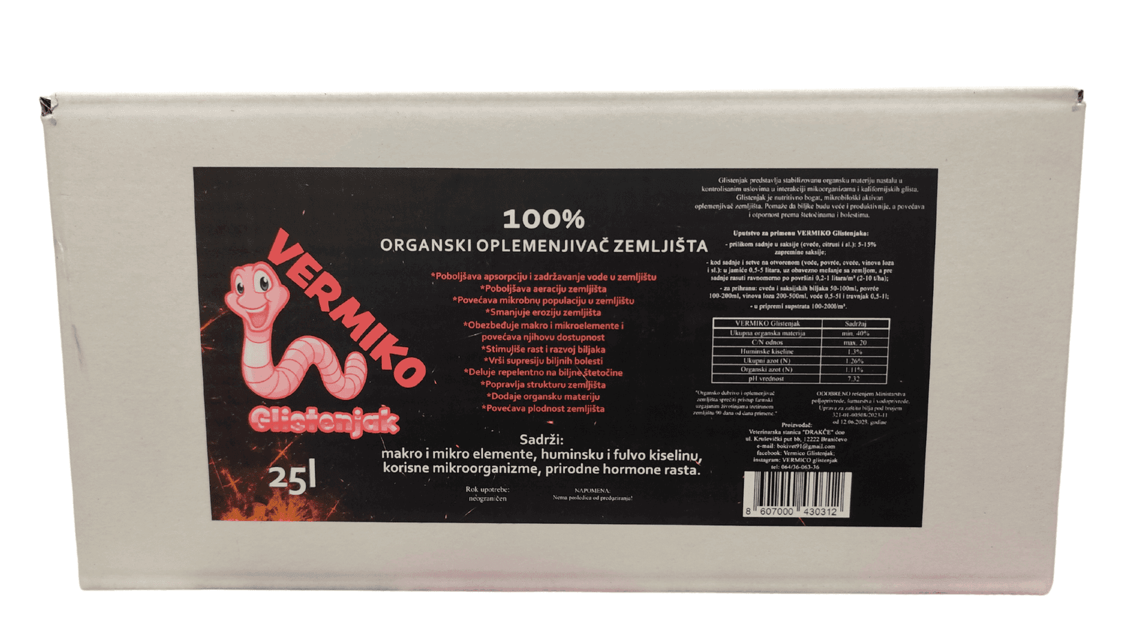 VERMIKO Glistenjak, 25l