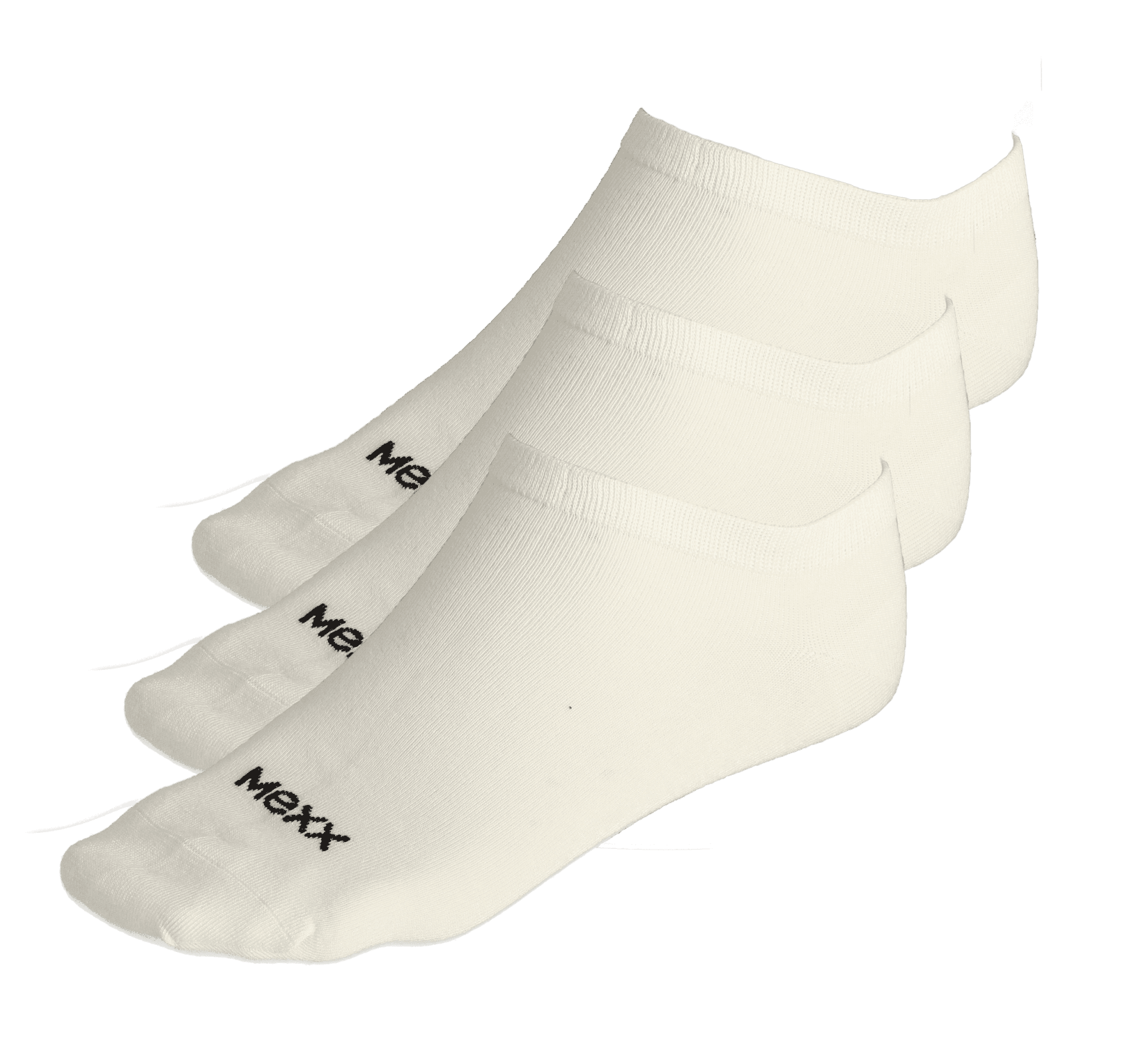 MEXX Muške čarape Bamboo Sneaker, Pakovanje od 3, Bele