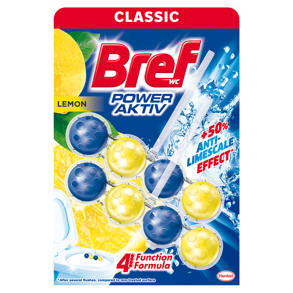 BREF WC osveživač Power Aktiv LEMON 2x50g