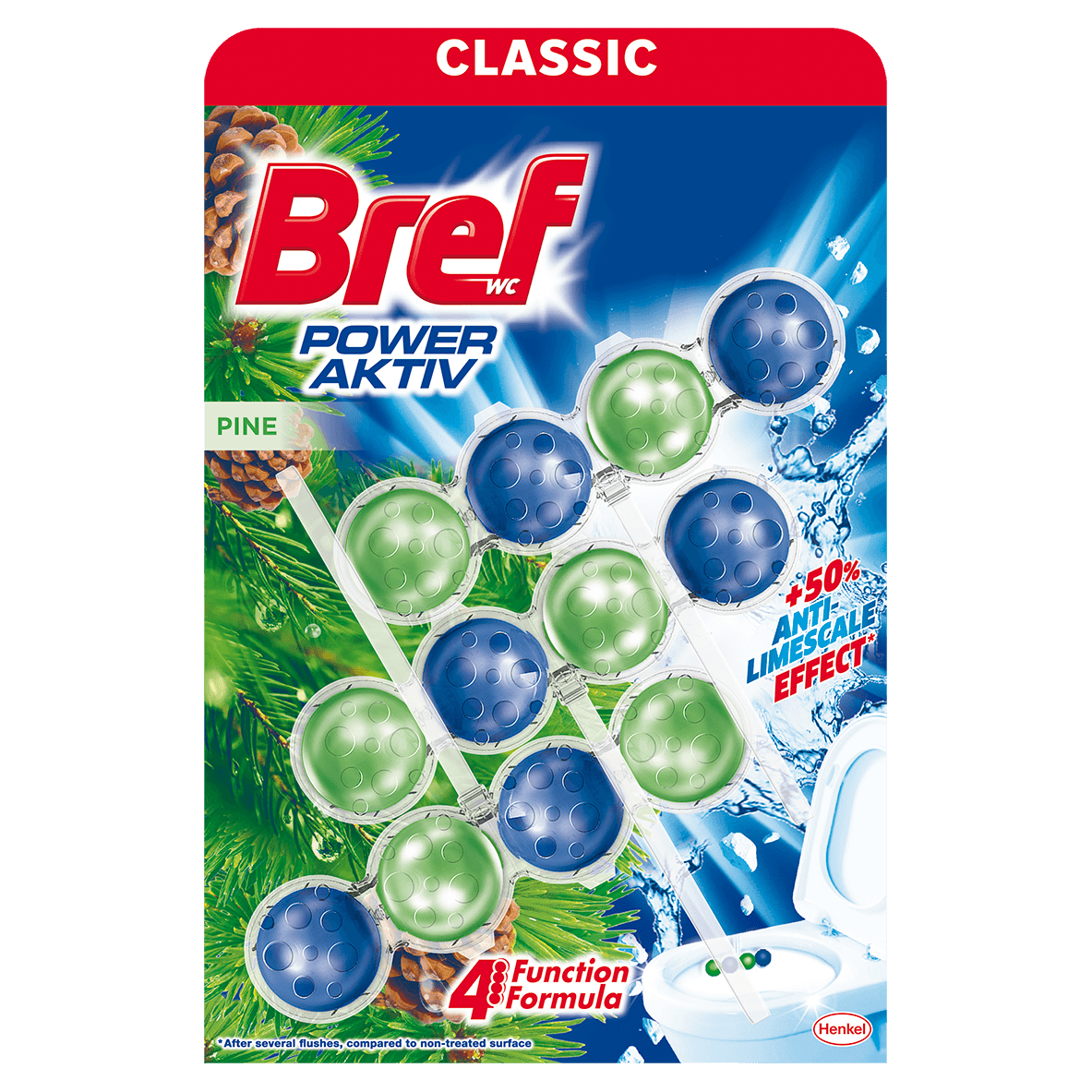 BREF WC osveživač Power Aktiv Pine 3x50g