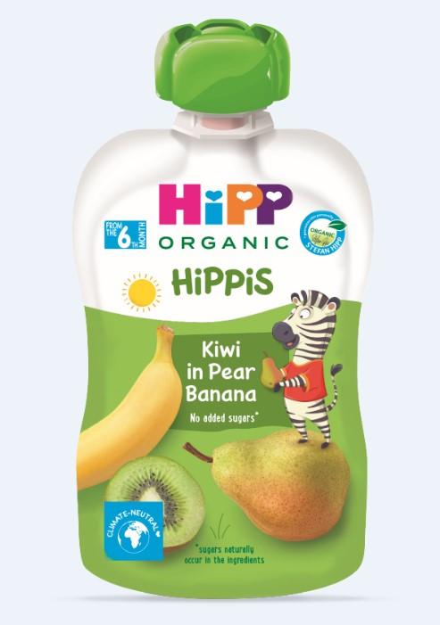 HIPP Voćni pire za bebe kruška, banana i kivi 100g 6M+