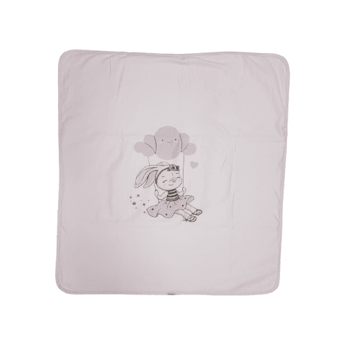 IVONA Pamučni prekrivač za bebe Zeka, 80x90 cm, Roze