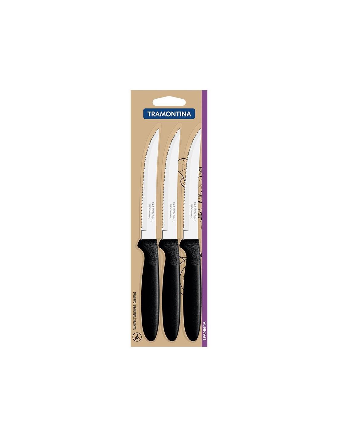 TRAMONTINA Set noževa Ipanema, Crni, 3 komada