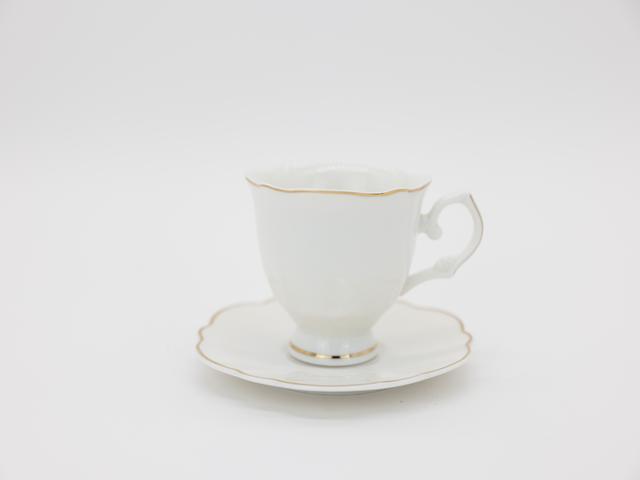 AMC HOME Set šolja sa tacnom Majolika, Beli, 6 kom