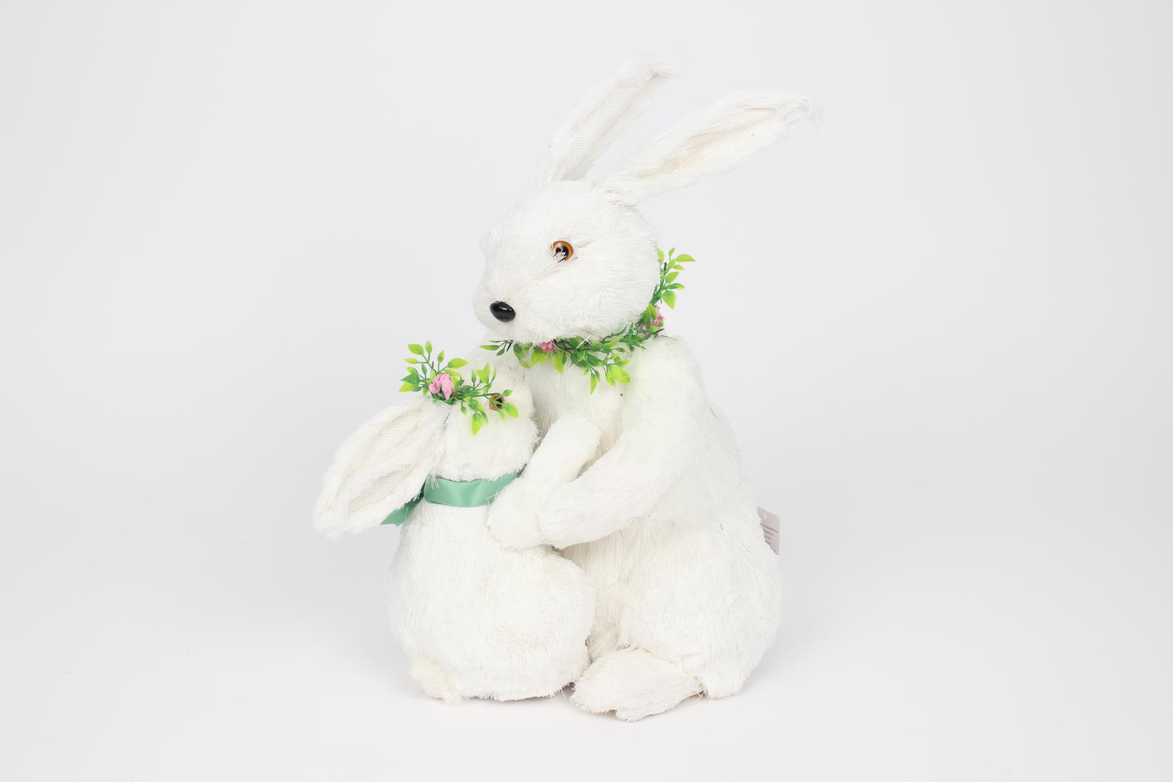 Amc Home Uskršnja dekoracija Zečevi, 40cm, Beli