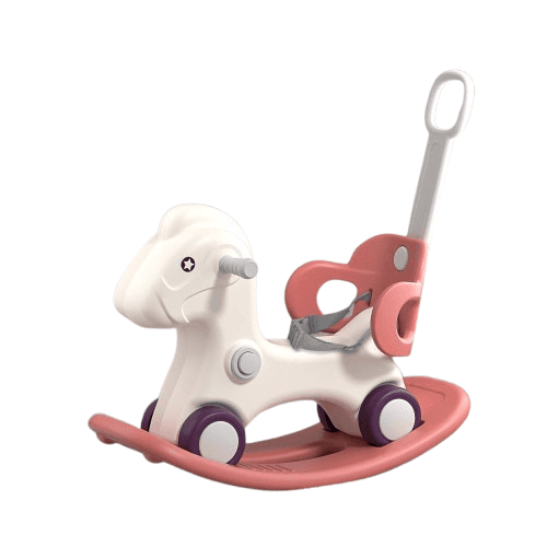 FEELKIDS Klackalica guralica Konjić 4 u 1, Crvena