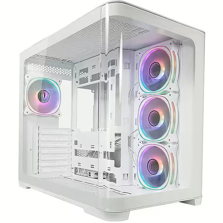 LC-Power kućište za geјmerski računar 8001WPro-Storm Light, Midi tower, BTF, ATX, Micro-ATX, Mini-ITX, belo