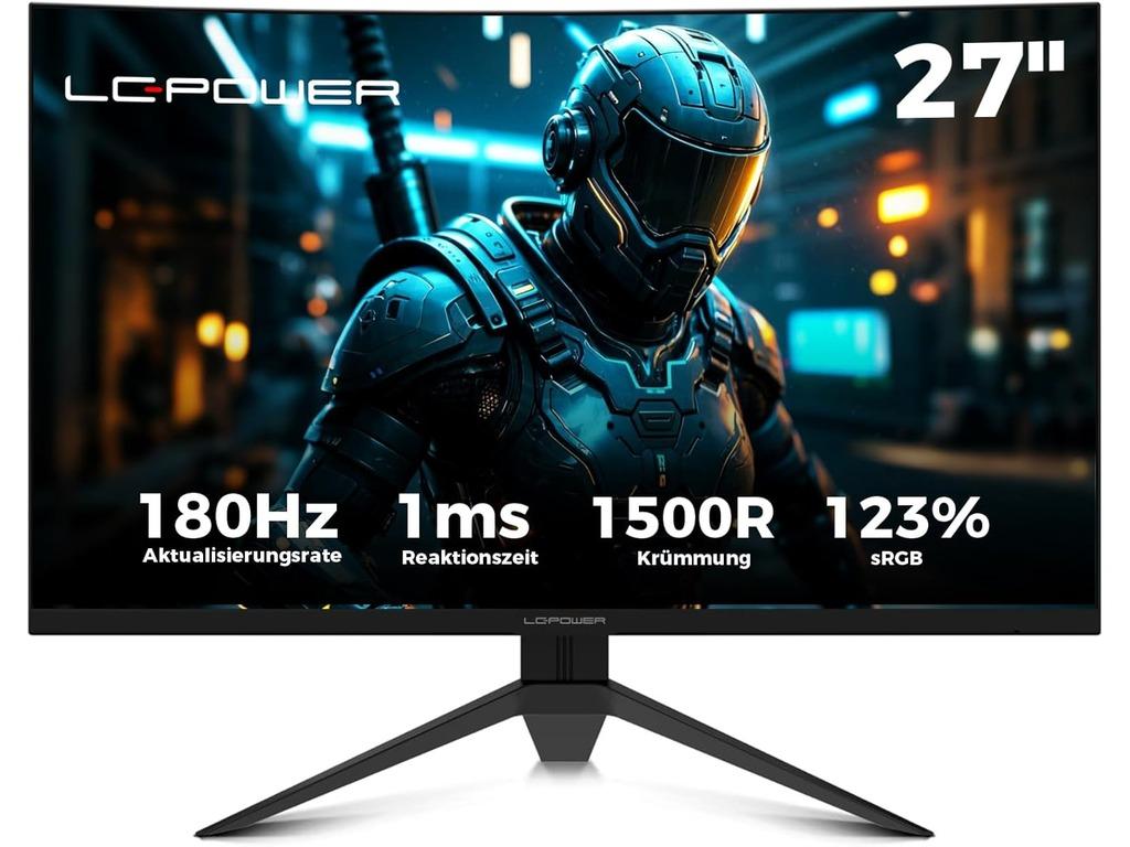 LC-Power monitor LC-M27FC, 27", 180 Hz, FHD, VA, 1500R, 1xDP, 2xHDMI, crni