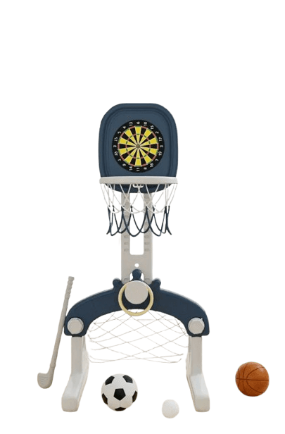 FEELKIDS Višefunkcionalni podesivi koš za najmlađe 5u1, Teget-beli