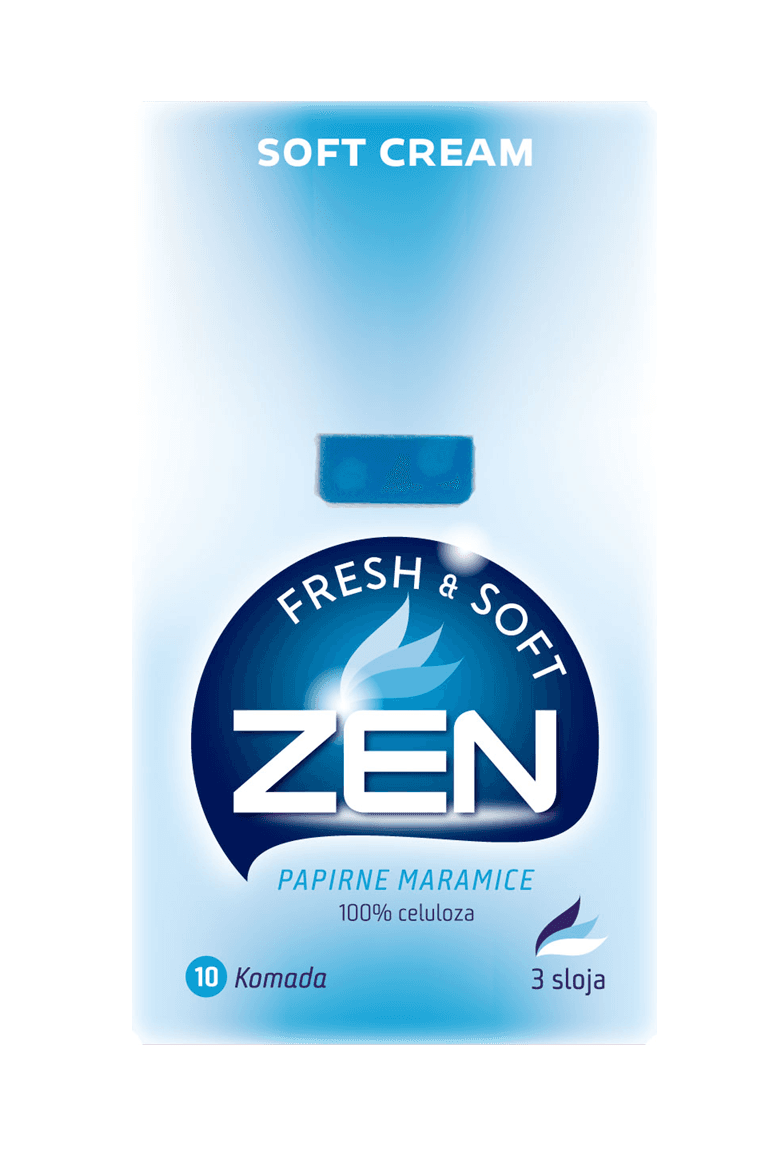 Zen Papirne maramice Soft cream, Troslojne