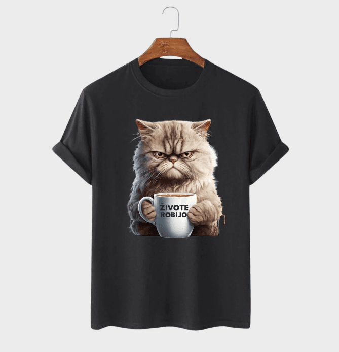 MAFIMI Majica Živote robijo, Crna