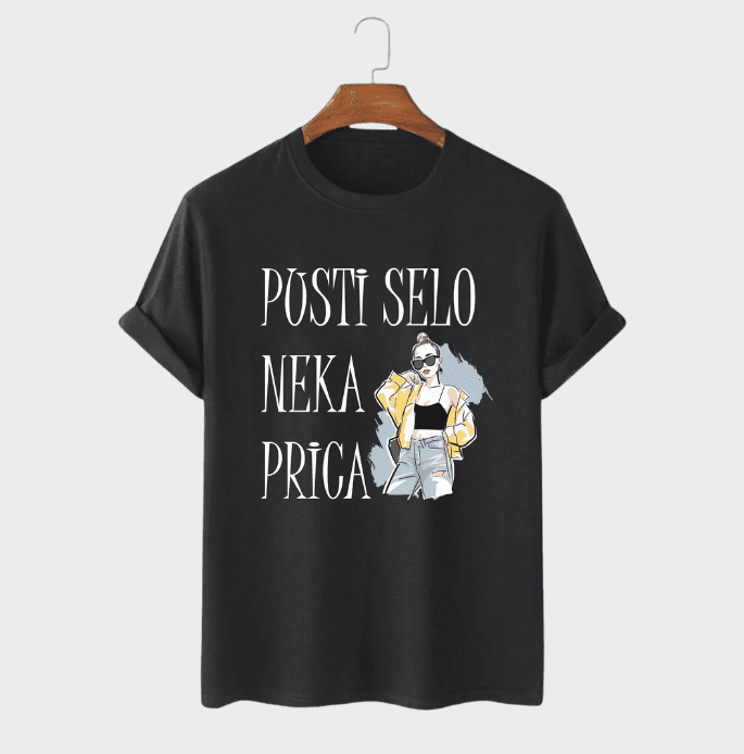 MAFIMI Ženska majica Neka prica selo, Bela