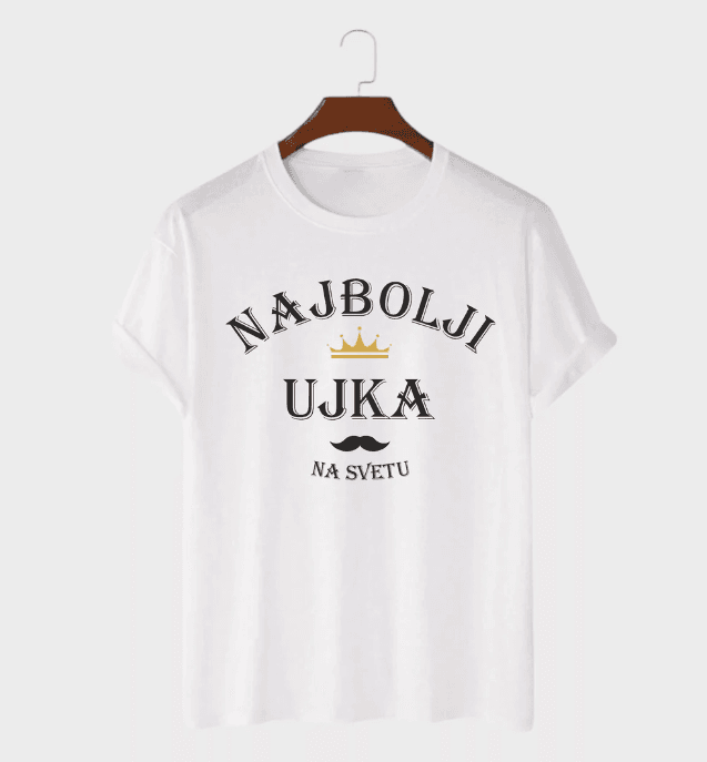 MAFIMI Muška majica Najbolji ujka, Bela