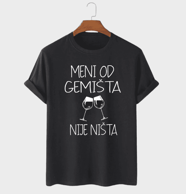 MAFIMI Majica Meni od gemista nije nista, Crna