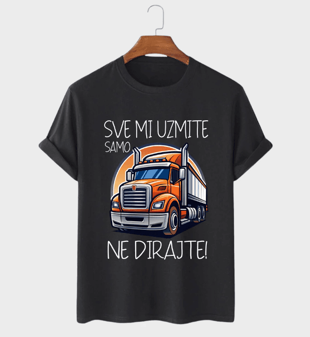 MAFIMI Muška majica Sve mi uzmite samo kamion ne dirajte, Crna