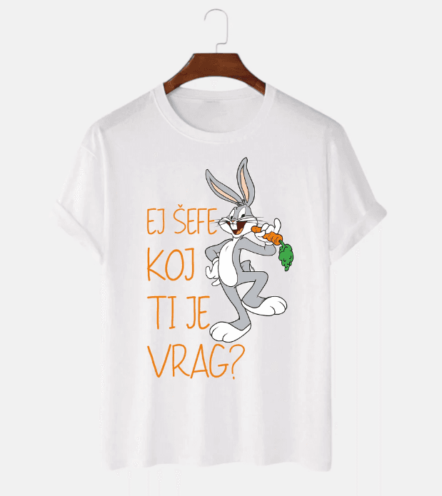 MAFIMI Majica Ej sefe koj ti je vrag, Bela