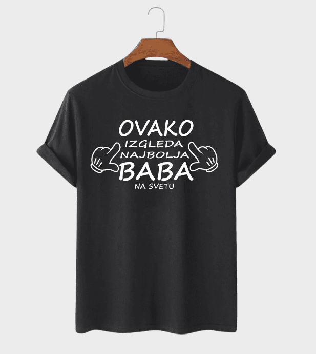 MAFIMI Ženska majica Ovako izgleda najbolja baka, Bela