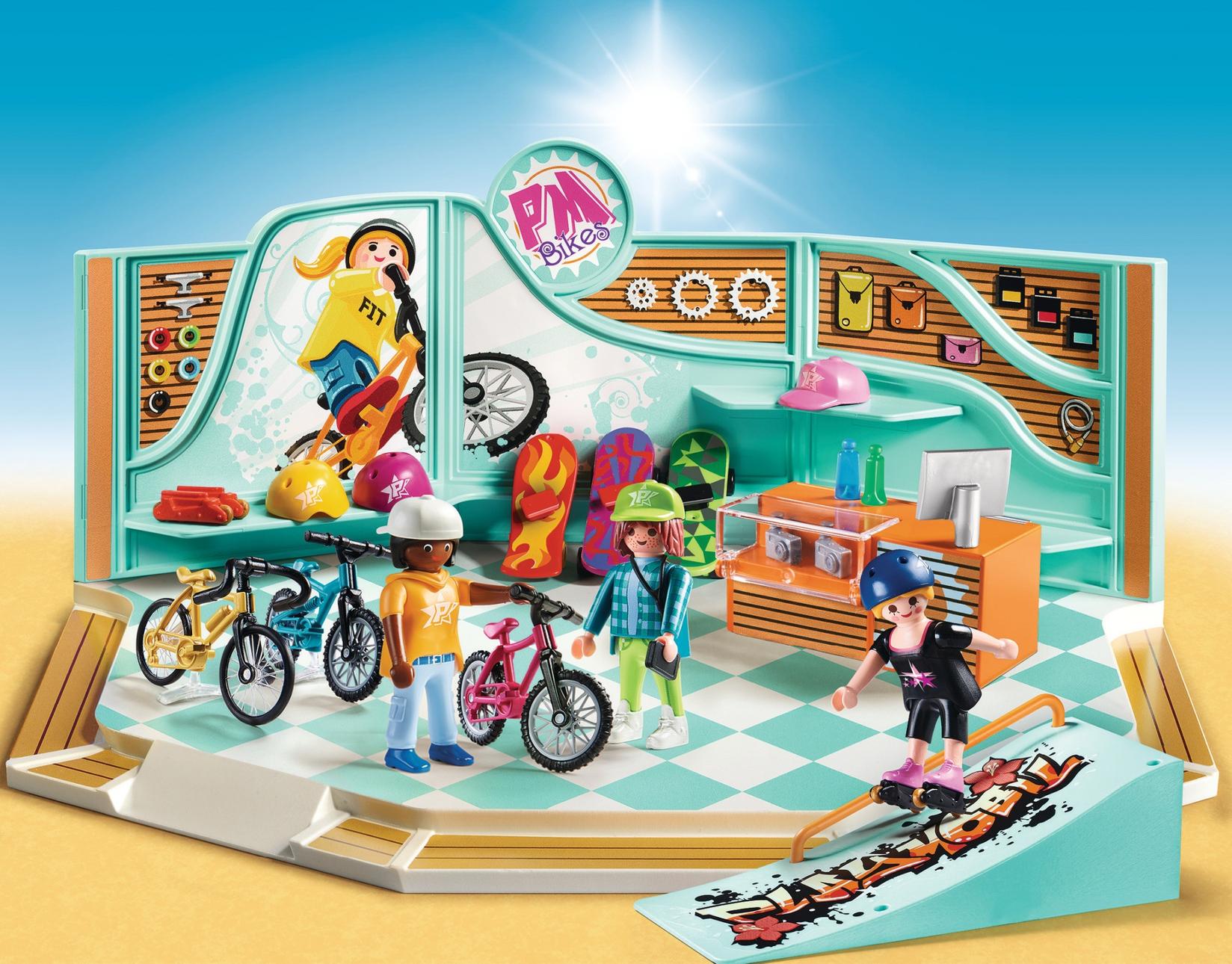 Selected image for PLAYMOBIL Set za igranje City Life Prodavnica bicikala i skejtova