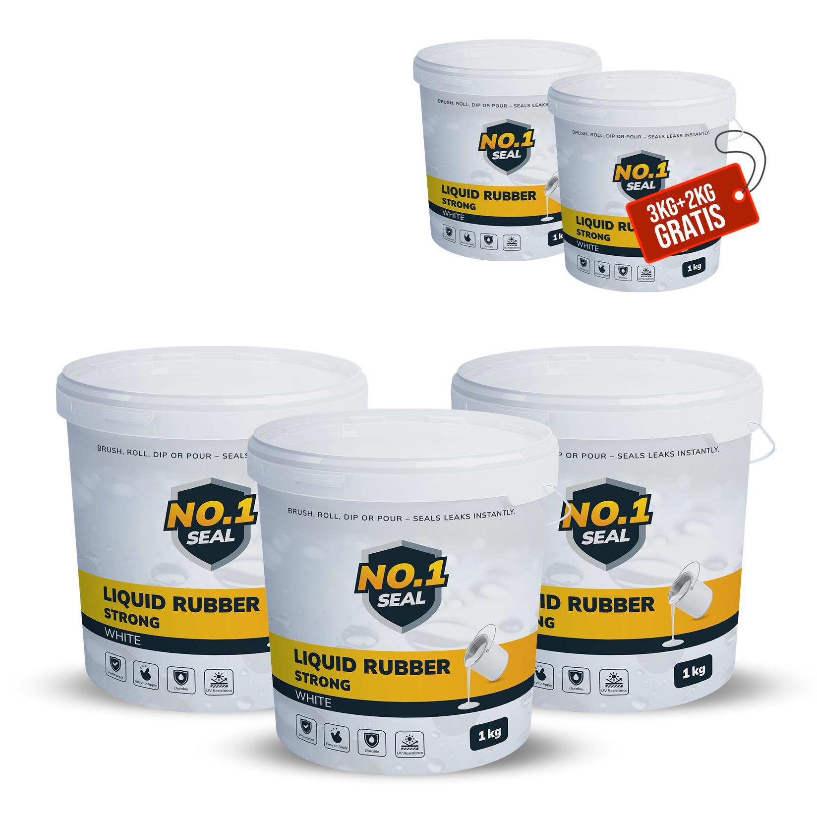 No.1 Seal Tečna guma Bela Strong do 10m², 5kg, 5 komada, Bela