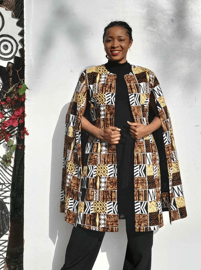 AFRIČKA RADIONICA Ženska pelerina Kijiji, Braon