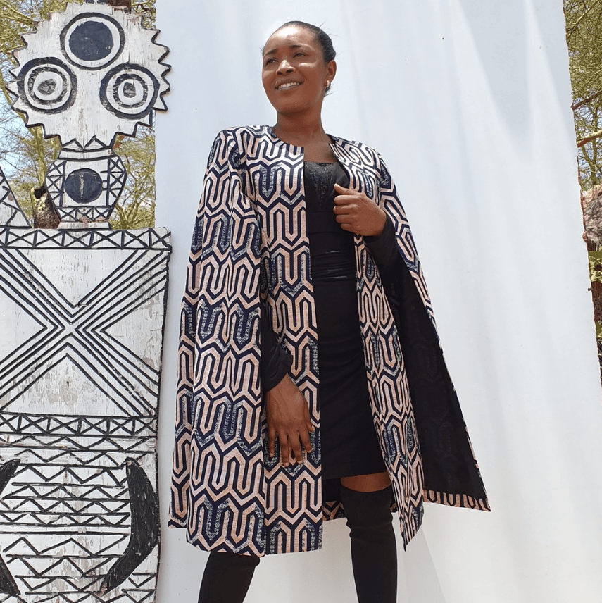 AFRIČKA RADIONICA Ženska pelerina, Teget-roze