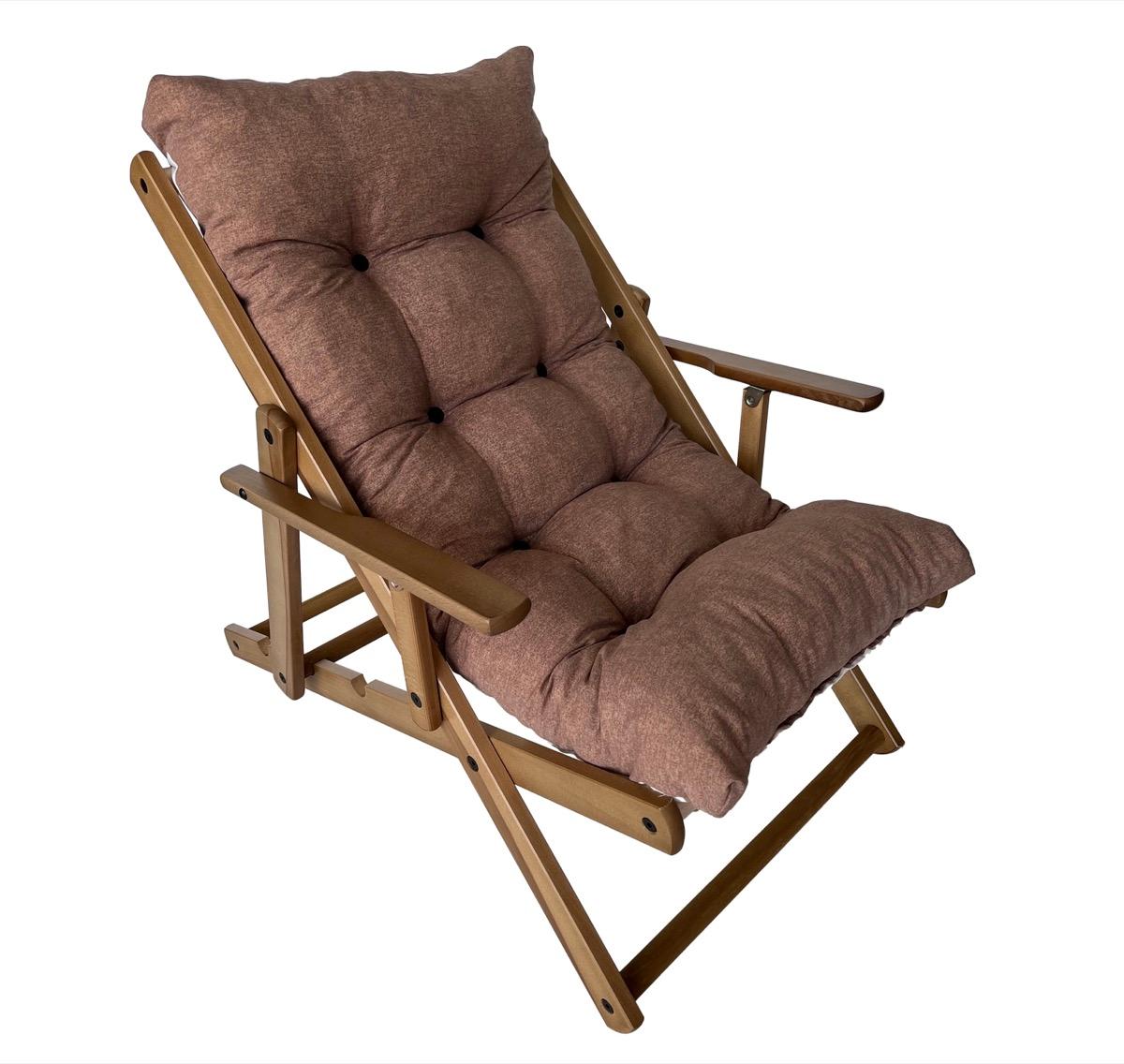 Stolica ležaljka postavljena, Braon