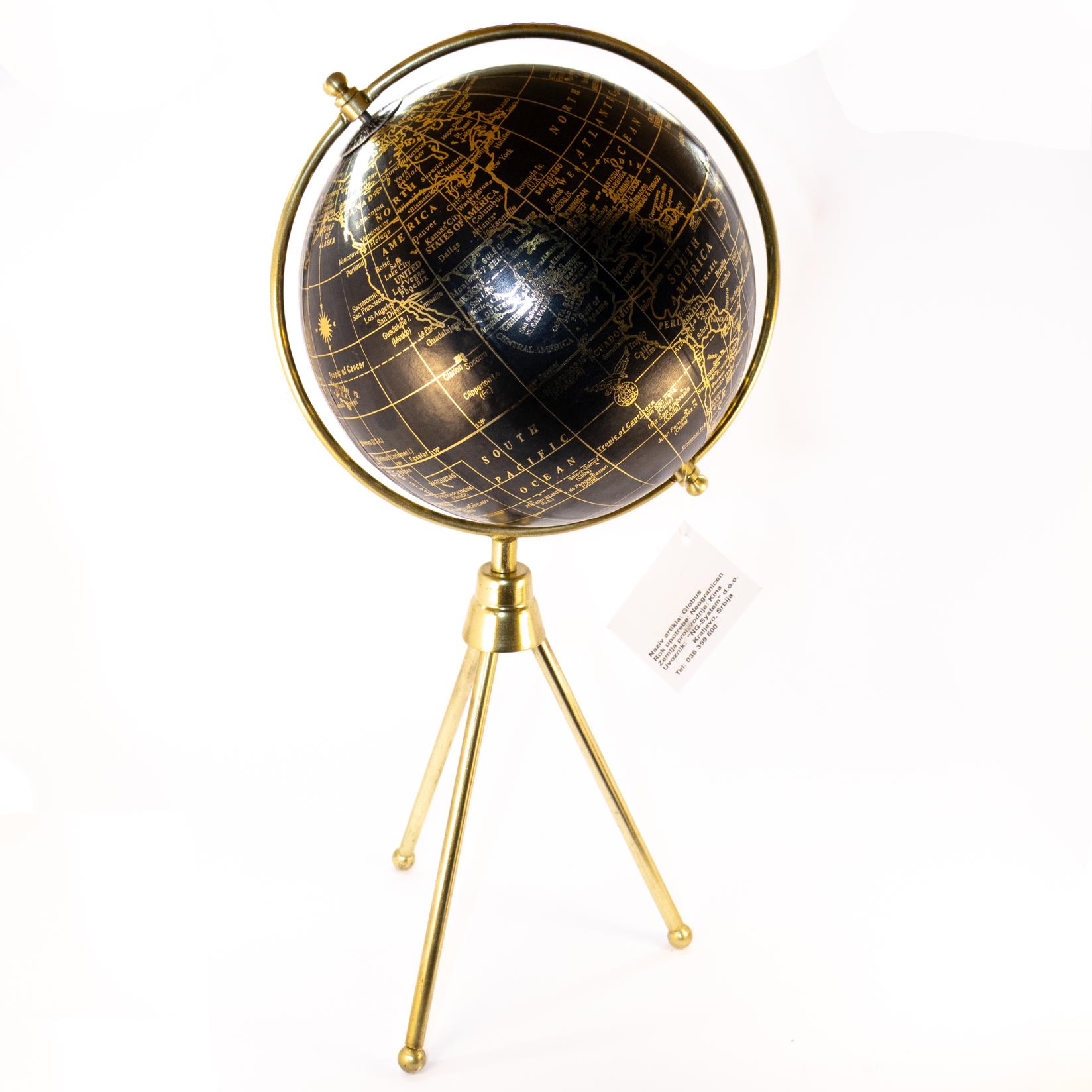 Dekorativni globus, 360x160x140mm, Crni