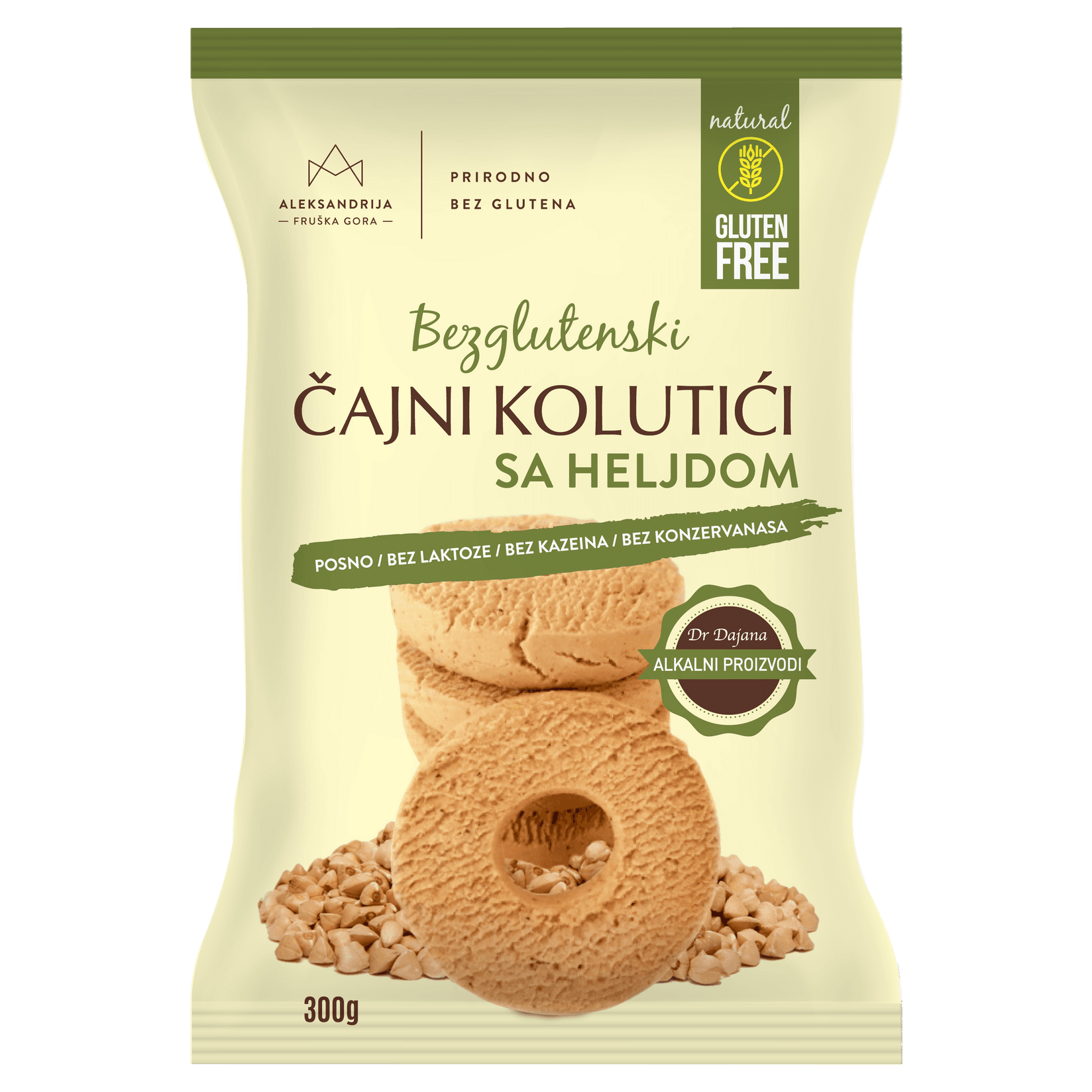 ALEKSANDRIJA Bezglutenski čajni kolutići sa heljdom, 300g