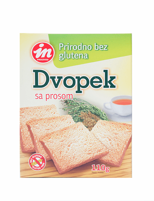 ALEKSANDRIJA Bezglutenski posni dvopek sa prosom i prirodnim vlaknima, 110g