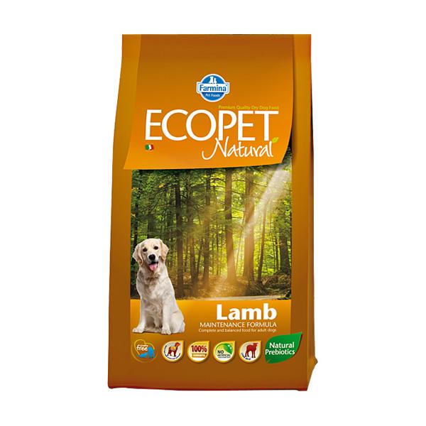 Selected image for Ecopet Natural Suva hrana za odrasle pse, Ukus jagnjetine, 12kg