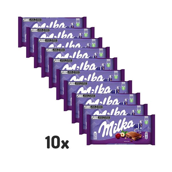 MILKA Čokolada raisins nuts 100g, 10 komada