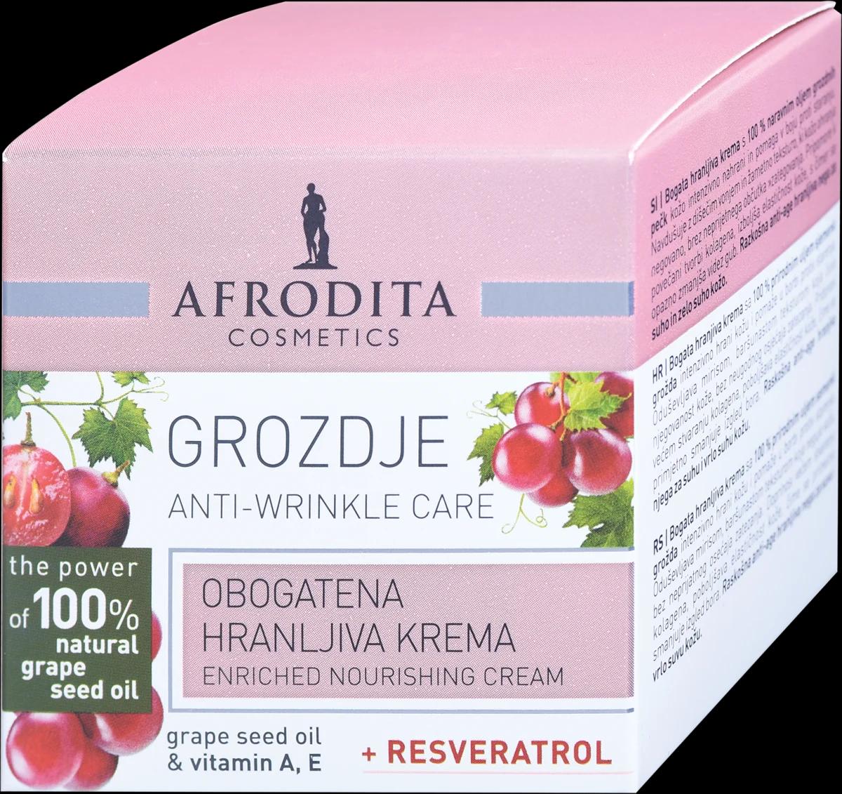 AFRODITA Bogata hranljiva krema za lice - grožđe 50 ml